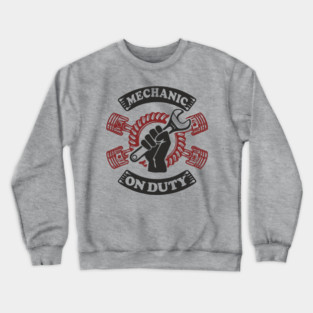 Mechanic On Duty Garage Life Car Repair Crewneck Sweatshirt
