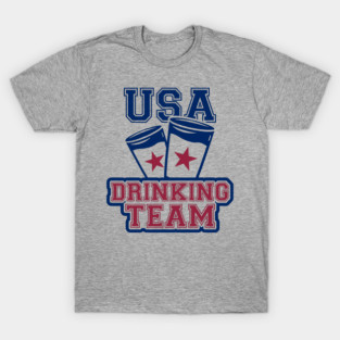 USA Drinking Team Booze Bro Humor T-Shirt