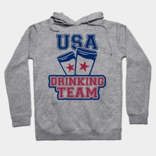 USA Drinking Team Booze Bro Humor Hoodie