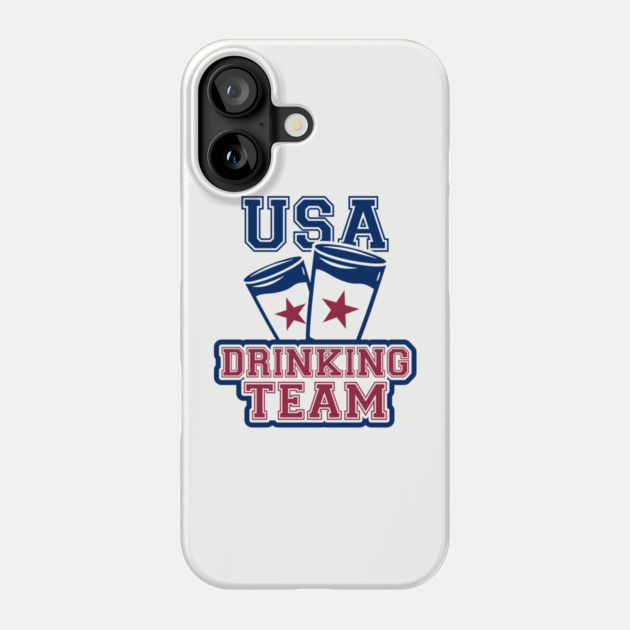 USA Drinking Team Booze Bro Humor Phone Case by Anticorporati