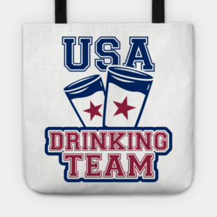 USA Drinking Team Booze Bro Humor Tote
