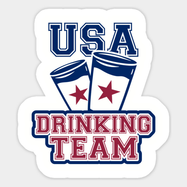 USA Drinking Team Booze Bro Humor Magnet by Anticorporati