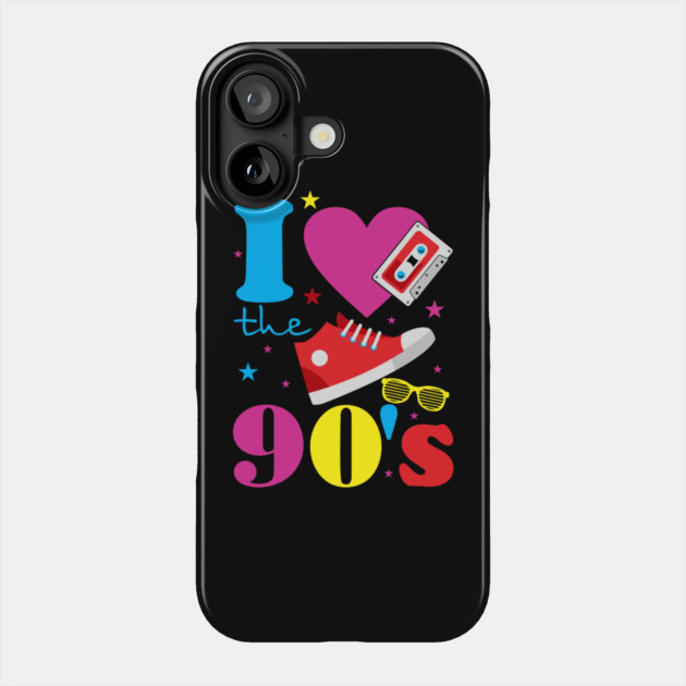 I Love The 90s Nostalgia Retro Pop Culture Phone Case by Anticorporati