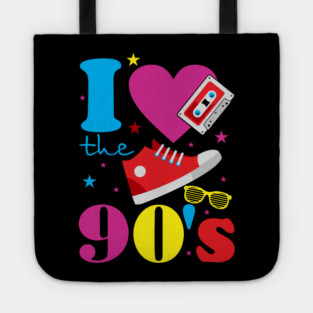 I Love The 90s Nostalgia Retro Pop Culture Tote