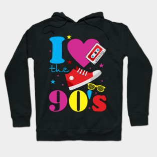 I Love The 90s Nostalgia Retro Pop Culture Hoodie