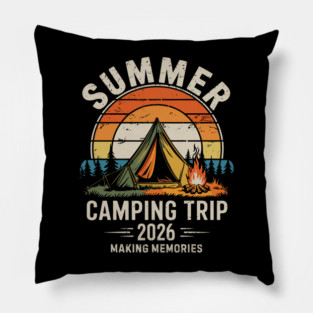 Summer Camping Trip 2026 Men Women Family Squad Matching Pillow