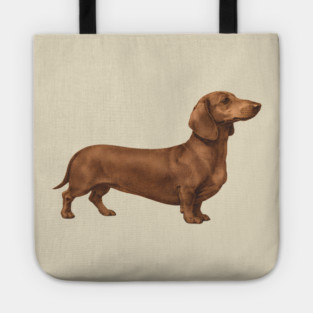 Vintage Dachshund Classic Sausage Dog Art Tote