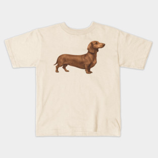 Vintage Dachshund Classic Sausage Dog Art Kids T-Shirt