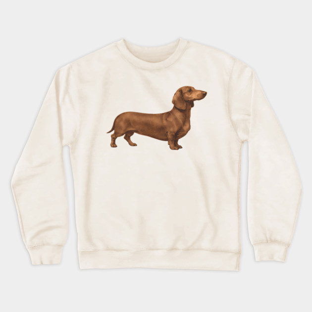 Vintage Dachshund Classic Sausage Dog Art Crewneck Sweatshirt by DonWillisJrArt