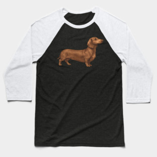 Vintage Dachshund Classic Sausage Dog Art Baseball T-Shirt