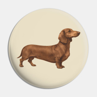 Vintage Dachshund Classic Sausage Dog Art Pin