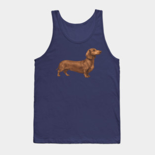 Vintage Dachshund Classic Sausage Dog Art Tank Top