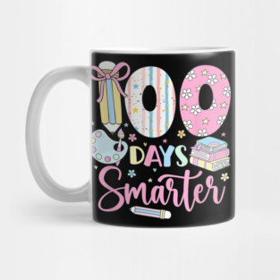 100 Days Smarter Preppy Bow Celebration Design For Teachers And Girls Mug