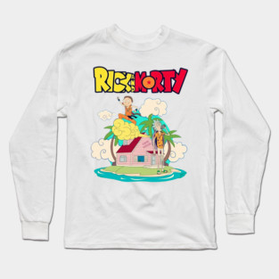 Rick and Morty at Kame House Anime Mashup Long Sleeve T-Shirt
