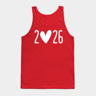 2026 Heart Valentine's Day Tank Top