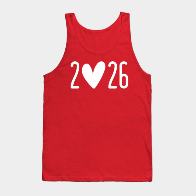 2026 Heart Valentine's Day Tank Top by Creatifly Graphic Tees