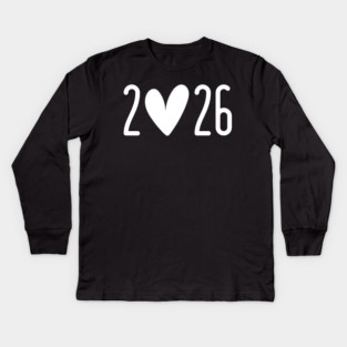 2026 Heart Valentine's Day Kids Long Sleeve T-Shirt