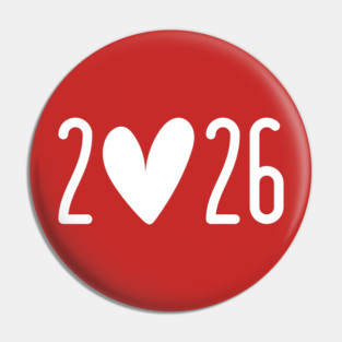 2026 Heart Valentine's Day Pin