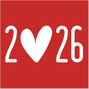 2026 Heart Valentine's Day Posters and Art