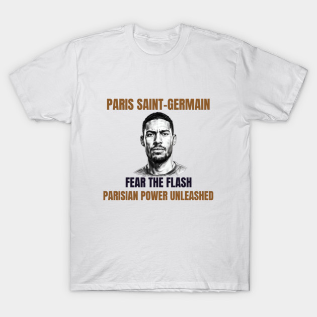 Paris Saint-Germain: Fear the Flash T-Shirt by Muhammad Naveed Khan