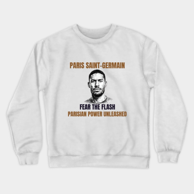 Paris Saint-Germain: Fear the Flash Crewneck Sweatshirt by Muhammad Naveed Khan