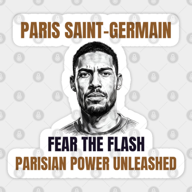 Paris Saint-Germain: Fear the Flash Sticker by Muhammad Naveed Khan