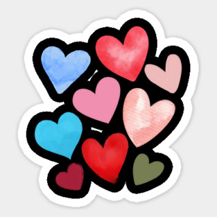 Valentine Hearts Sticker