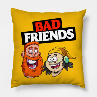 Bad Friends Podcast Graphic Pillow