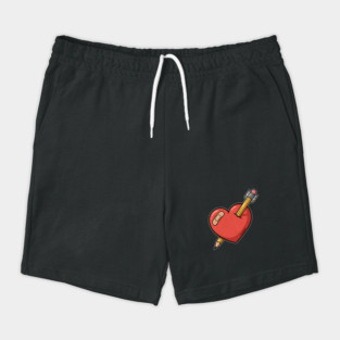 Heart Pencil Arrow Cute Valentine Shorts