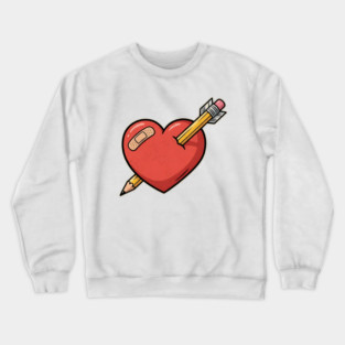 Heart Pencil Arrow Cute Valentine Crewneck Sweatshirt