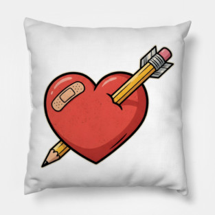 Heart Pencil Arrow Cute Valentine Pillow