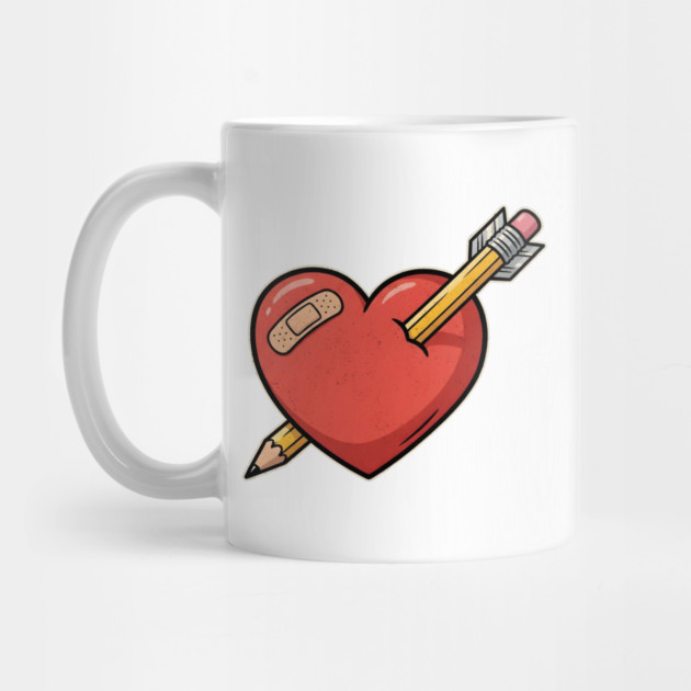 Heart Pencil Arrow Cute Valentine by Creatifly Graphic Tees