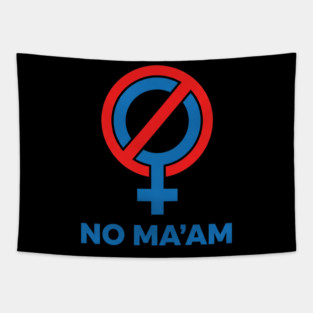 No Ma'am Symbol Tapestry