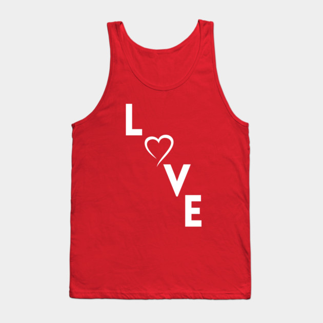 Love Heart Tank Top by Creatifly Graphic Tees