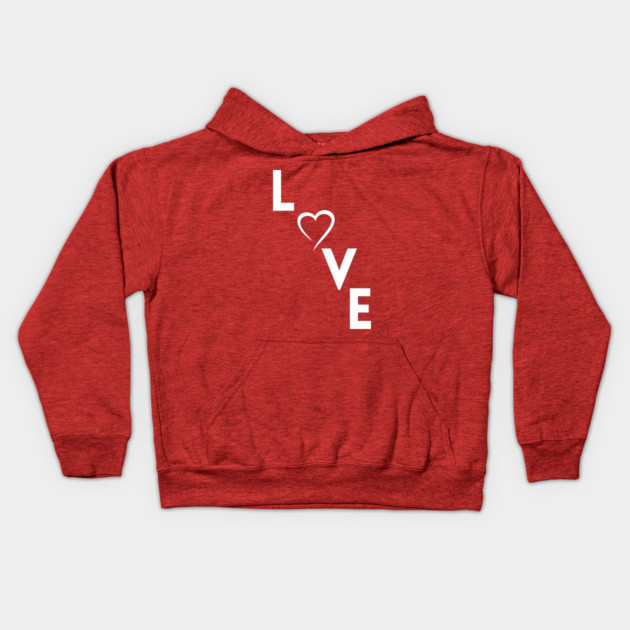 Love Heart Kids Hoodie by Creatifly Graphic Tees