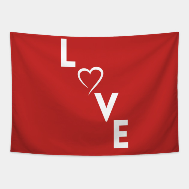 Love Heart Tapestry by Creatifly Graphic Tees