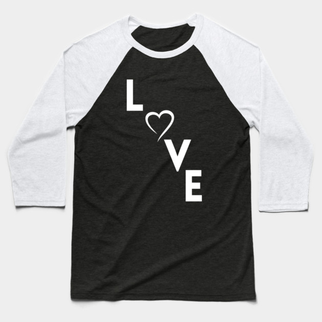 Love Heart Baseball T-Shirt by Creatifly Graphic Tees