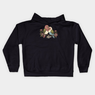 Lovebird Couple Kids Hoodie