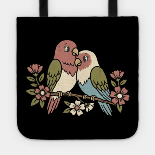 Lovebird Couple Tote