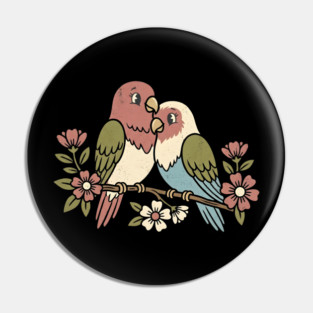 Lovebird Couple Pin