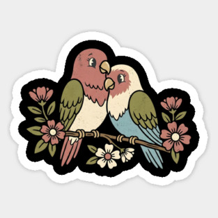 Lovebird Couple Sticker