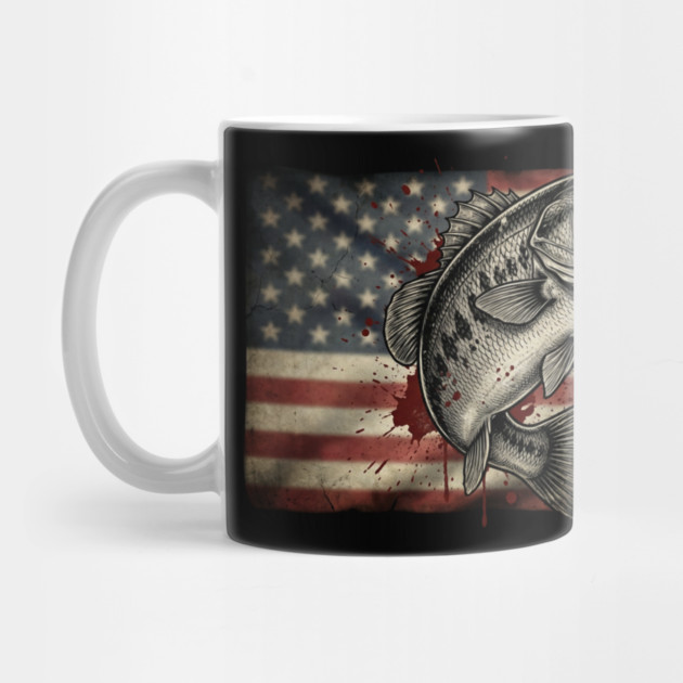 American Flag Bass Fishing Patriotic Angler by ArtistTee ⭐⭐⭐⭐⭐