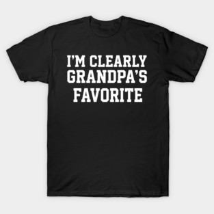I'm Clearly Grandpa's Favorite Family Humor T-Shirt