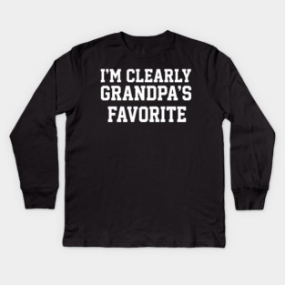 I'm Clearly Grandpa's Favorite Family Humor Kids Long Sleeve T-Shirt
