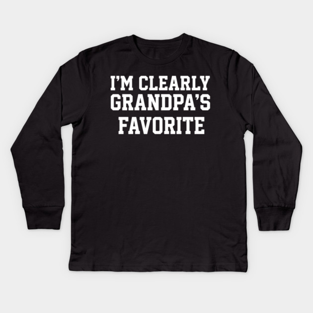 I'm Clearly Grandpa's Favorite Family Humor Kids Long Sleeve T-Shirt by ArtistTee ⭐⭐⭐⭐⭐