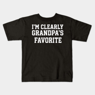I'm Clearly Grandpa's Favorite Family Humor Kids T-Shirt