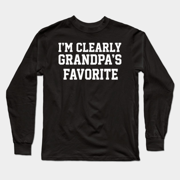 I'm Clearly Grandpa's Favorite Family Humor Long Sleeve T-Shirt by ArtistTee ⭐⭐⭐⭐⭐