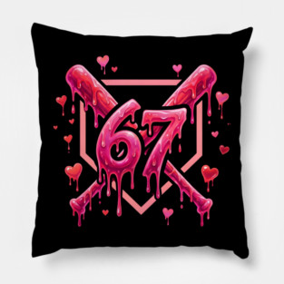 67 Baseball Valentine's Day Sports Lover Pillow