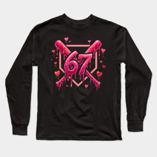 67 Baseball Valentine's Day Sports Lover Long Sleeve T-Shirt