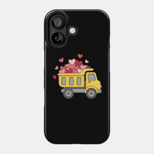 Love Truck Dump Truck Valentine's Day Phone Case